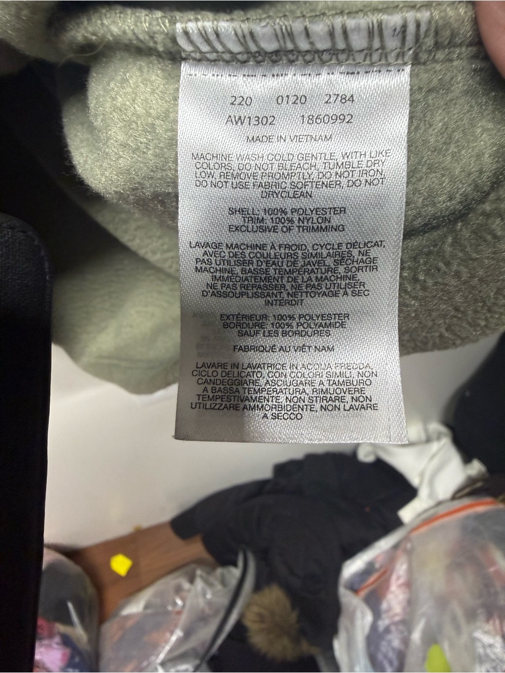 Columbia Olive Green and Charcoal Half-Snap Fleece Pullover - Picture 3 of 4
